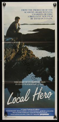6d304 LOCAL HERO Aust daybill '83 Bill Forsyth Scotland classic with Burt Lancaster!