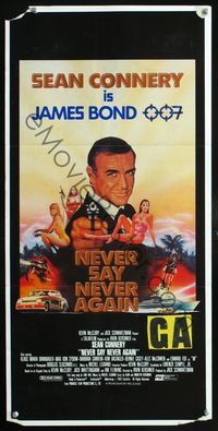 6d348 NEVER SAY NEVER AGAIN Aust daybill '83 Dorero art of Sean Connery as James Bond 007!