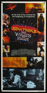 6d436 STAR TREK II Aust daybill '82 The Wrath of Khan, Leonard Nimoy, William Shatner!