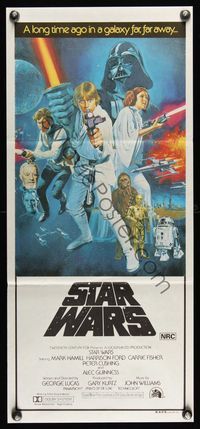 6d440 STAR WARS style C Aust daybill '77 George Lucas classic sci-fi epic, great art by Chantrell!