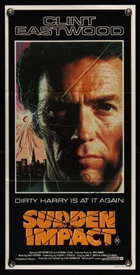 6d444 SUDDEN IMPACT Aust daybill '83 Clint Eastwood is at it again as Dirty Harry!