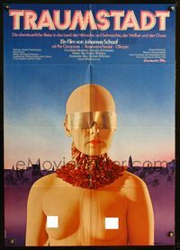 6d611 DREAM CITY German '73 Johannes Schaaf's Traumstadt, wild topless girl in wacky shades!