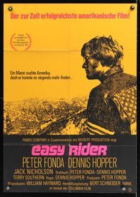 6d615 EASY RIDER German '69 Peter Fonda, motorcycle biker classic directed by Dennis Hopper!