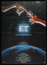 6d613 E.T. THE EXTRA TERRESTRIAL German '82 Steven Spielberg classic, John Alvin art!