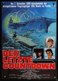 6d641 FINAL COUNTDOWN German '80 cool sci-fi artwork of the U.S.S. Nimitz aircraft carrier!
