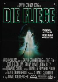 6d652 FLY German '86 David Cronenberg, Jeff Goldblum, creepy sci-fi image!