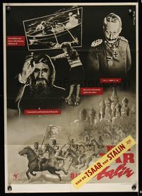 6d666 FROM CZAR TO STALIN German '62 Ollmann art of Rasputin, Kaiser Wilhelm & rollerskating girl!
