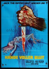 6d691 HANDS OF THE RIPPER German '71 Hammer horror, great K. Dill slasher artwork!