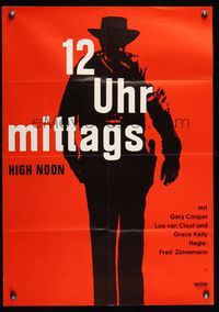 6d704 HIGH NOON German R70s Fred Zinnemann directed, Fischer Nosbisch art of cowboy!
