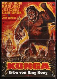 6d745 KONGA German R74 great totally different artwork of giant angry ape terrorizing city!