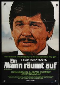 6d774 LOVE & BULLETS German '79 huge close-up headshot of Charles Bronson!