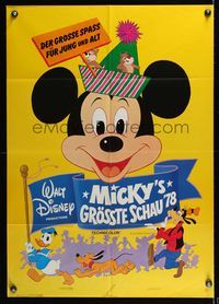 6d800 MICKEY MOUSE ANNIVERSARY SHOW German R78 Walt Disney, artwork of Mickey, Donald, Goofy!