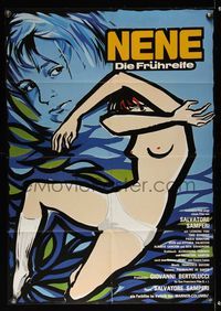 6d823 NENE German '77 Slavatore Samperi directed sexploitation, art of semi-nude girl!