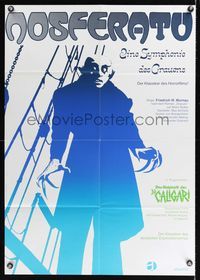 6d829 NOSFERATU THE VAMPYRE/CABINET OF DR CALIGARI German '68 cool artwork, horror double-bill!