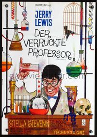 6d830 NUTTY PROFESSOR German R70s great Peltzer art of wacky scientist Jerry Lewis!