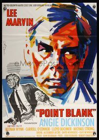 6d855 POINT BLANK German '67 great Hans Branin artwork of Lee Marvin, film noir!