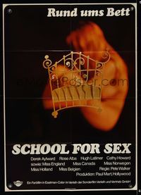 6d893 SCHOOL FOR SEX German '68 Pete Walker, different image of nude girl & bed!