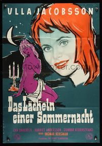 6d906 SMILES OF A SUMMER NIGHT German '58 Ingmar Bergman's Sommarmattens Leende, Kumpf artwork!