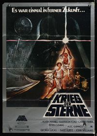 6d914 STAR WARS German '77 George Lucas classic sci-fi epic, great art by Tom Jung!