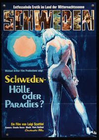 6d924 SWEDEN HEAVEN & HELL German '69 Luigi Scattini's Svezia, inferno e paradiso, sexy artwork!
