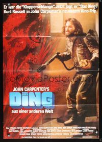 6d938 THING German '82 John Carpenter, Kurt Russell in sci-fi horror, ultimate alien terror!