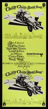 6d506 CHITTY CHITTY BANG BANG New Zealand daybill '69 Dick Van Dyke, Sally Ann Howes, flying car!