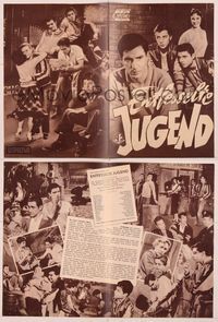 6e166 CRIME IN THE STREETS German program '56 Don Siegel, punks Sal Mineo & 1st John Cassavetes!