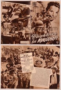 6e169 DEEP SIX German program '58 many images of World War II soldiers Alan Ladd & William Bendix!