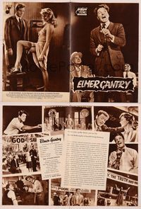6e176 ELMER GANTRY German program '60 different images of sexy Shirley Jones & Burt Lancaster!