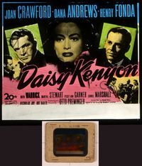 6e017 DAISY KENYON glass slide '47 Joan Crawford, Henry Fonda, Dana Andrews, Otto Preminger