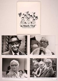 6e082 GOING IN STYLE presskit '79 wacky art of George Burns, Art Carney & Lee Strasberg!