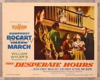 6f397 DESPERATE HOURS LC #7 '55 Humphrey Bogart attacks Fredric March's family, William Wyler