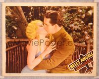 6f466 HELL'S ANGELS LC R37 close up of sexiest barely-dressed Jean Harlow kissing Ben Lyon!