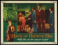 6f472 HOUSE ON HAUNTED HILL LC #4 '59 Vincent Price looking weird, Richard Long helps Carolyn Craig!