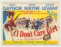 6f143 I DON'T CARE GIRL TC '52 art of sexy Mitzi Gaynor, who is the bad girl of show business!