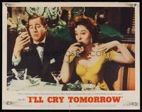 6f483 I'LL CRY TOMORROW LC #6 '55 Don Taylor & Susan Hayward as Lillian Roth are both really drunk!
