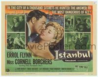 6f149 ISTANBUL TC '57 Errol Flynn & Miss Cornell Borchers in Turkey's city of a thousand secrets!