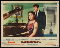 6f517 LISBON LC #3 '56 close up of Francis Lederer standing behind scared Yvonne Furneaux at piano!