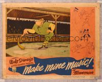 6f536 MAKE MINE MUSIC LC '46 Walt Disney feature, cartoon baseball image of Casey at the Bat!