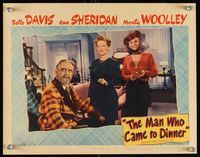 6f541 MAN WHO CAME TO DINNER LC '42 close up of Bette Davis, Ann Sheridan & Monty Woolley!