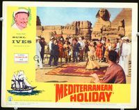 6f560 MEDITERRANEAN HOLIDAY LC #8 '64 German documentary, cool image of Sphinx in Egypt, Burl Ives!