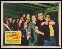6f584 NIGHTMARE ALLEY LC #8 R55 Mike Mazurki has Tyrone Power in a choke hold!