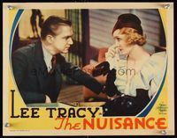 6f591 NUISANCE LC '33 close up of ambulance chasing lawyer Lee Tracy with Madge Evans!