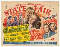 6f247 STATE FAIR TC '45 Jeanne Crain & Dana Andrews in Rogers & Hammerstein musical!