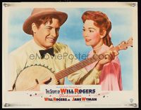 6f710 STORY OF WILL ROGERS LC #1 '52 Will Rogers Jr. as his father plays banjo to Jane Wyman!