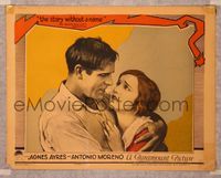 6f711 STORY WITHOUT A NAME LC '24 great romantic close up of Agnes Ayres & inventor Antonio Moreno!