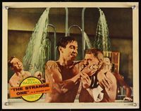 6f716 STRANGE ONE LC #4 '57 Ben Gazzara clowning around in the shower with other cadets!