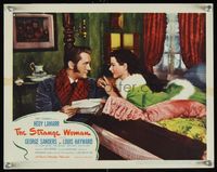 6f717 STRANGE WOMAN LC #3 '46 close up of George Sanders with cool sideburns & pretty Hedy Lamarr!