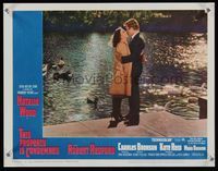 6f739 THIS PROPERTY IS CONDEMNED LC #8 '66 Natalie Wood & Robert Redford embracing by lake!
