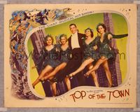 6f752 TOP OF THE TOWN LC '37 great image of George Murphy w/showgirls in front of New York skyline!